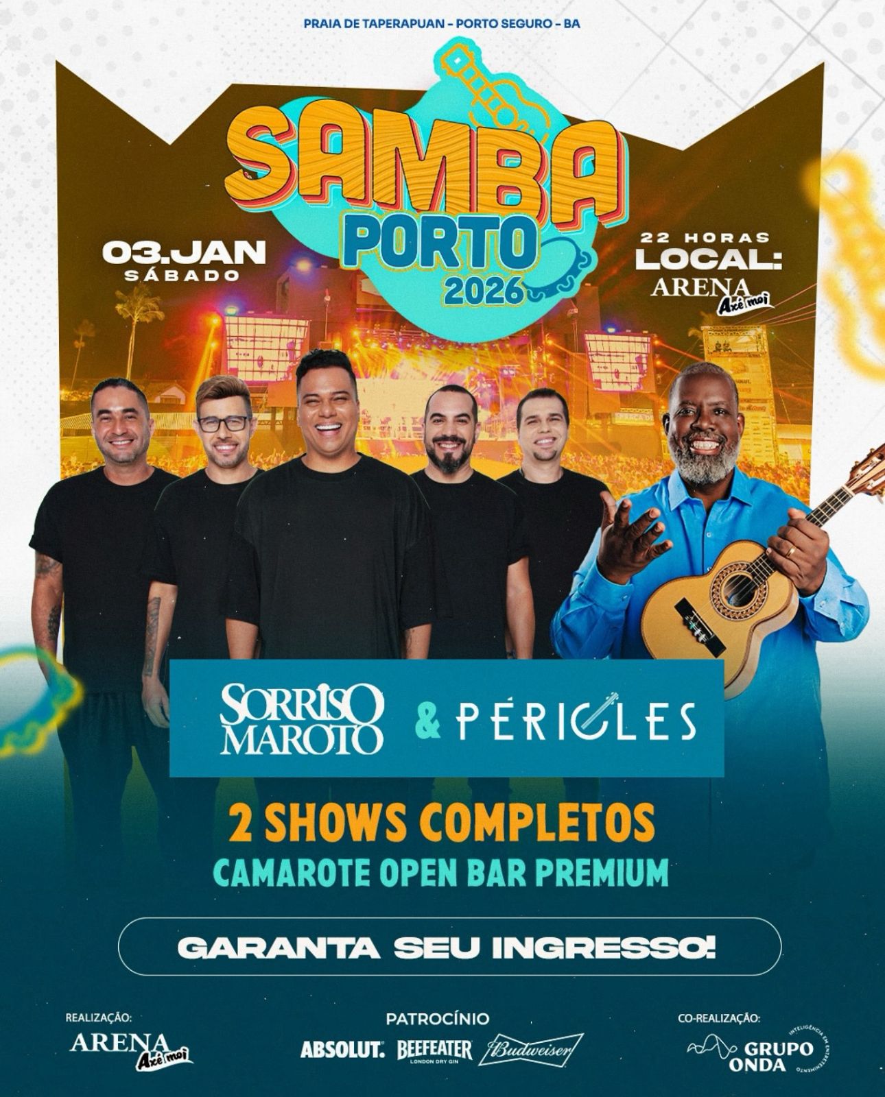 Samba Porto 2026: Sorriso Maroto e Péricles vão agitar Porto Seguro! 4