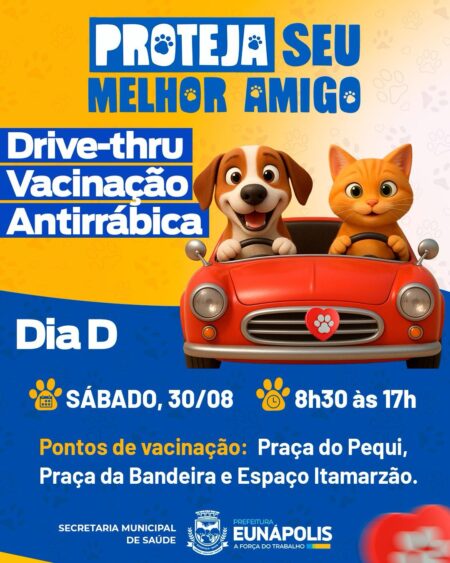 Prefeitura de Eunápolis realiza neste sábado (30) o Dia D de vacinação antirrábica 7