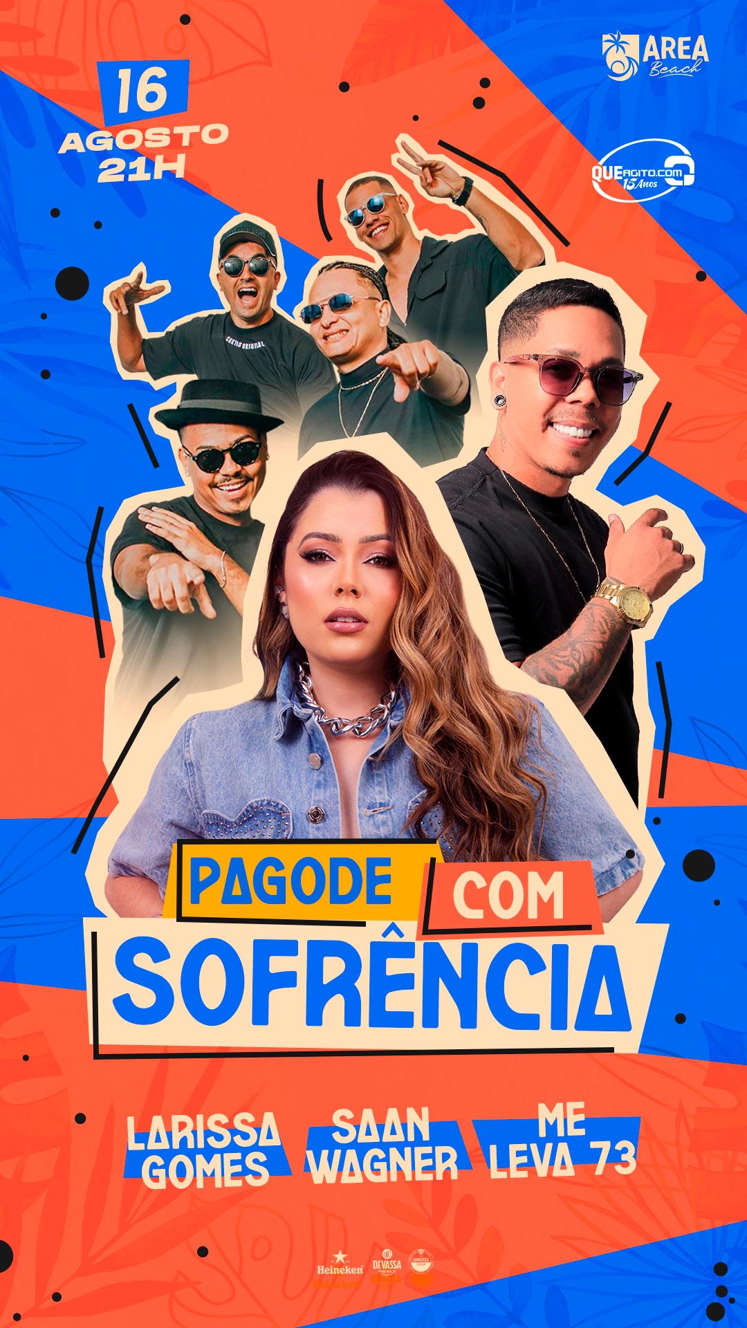 Neste sábado tem show de Larissa Gomes na Área Beach 21