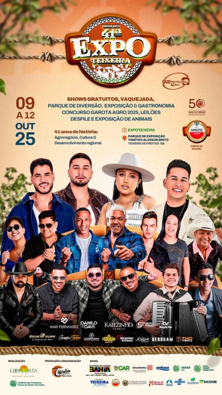 Danilo e Davi, Mari Fernandez e Kaelzinho estão entre as atrações confirmadas na Expo Teixeira 2025 6
