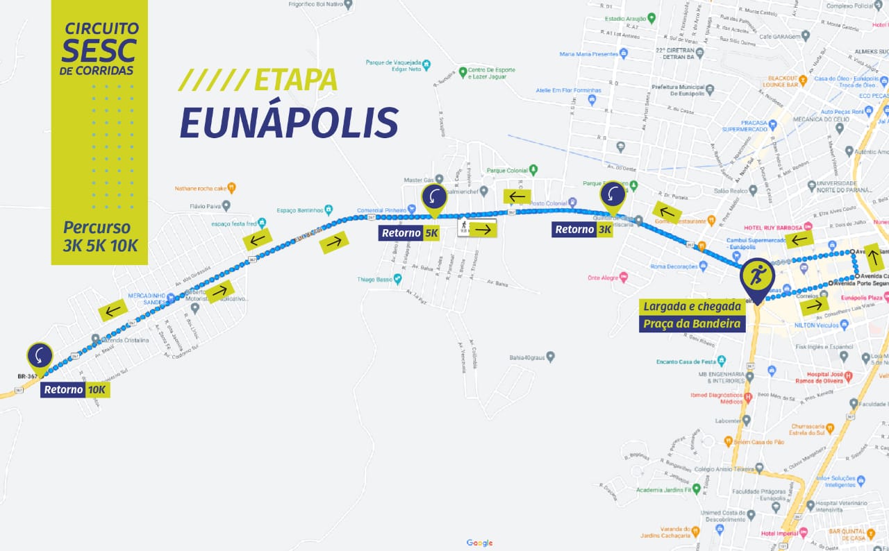 Trânsito informa interdições temporárias de vias neste domingo (28) para realização do Circuito Sesc de Corridas 2
