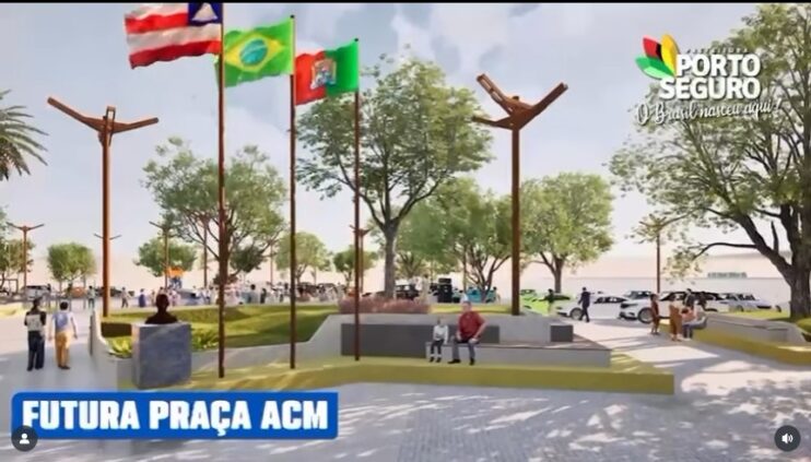 Praça ACM passa por requalificação e se transformará no mais novo espaço de convivência do Centro de Porto Seguro 4