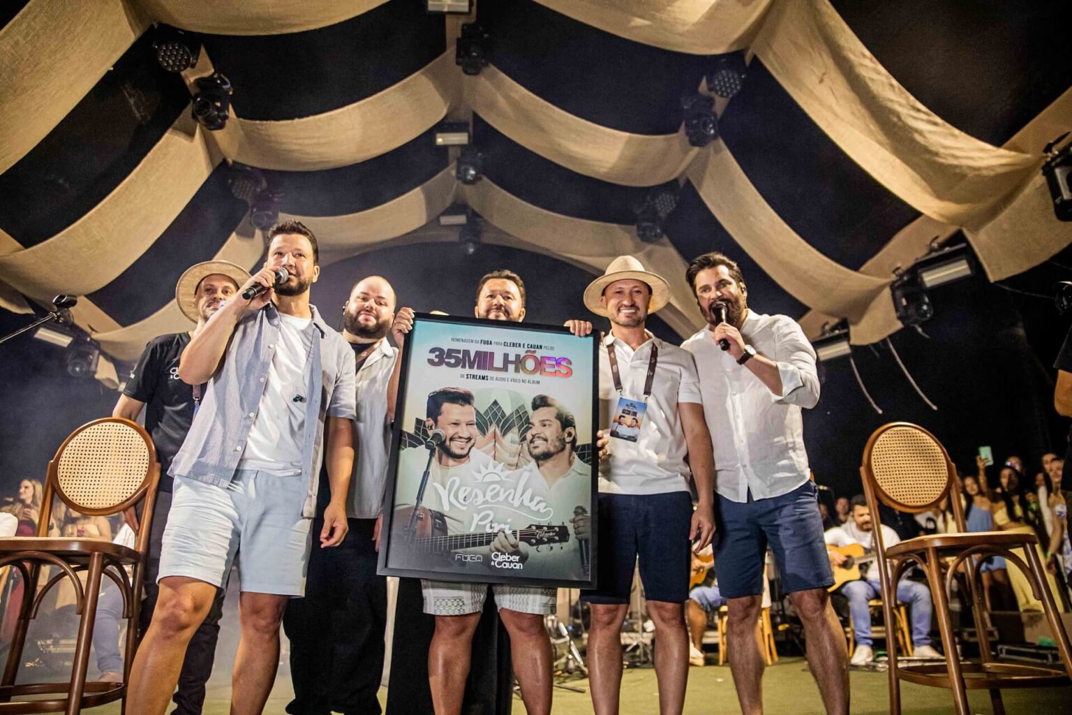 Após alcançar o Top 50 do Spotify, Cleber & Cauan, ganha certificado de 35 milhões de plays no projeto "Resenha Piri" 10