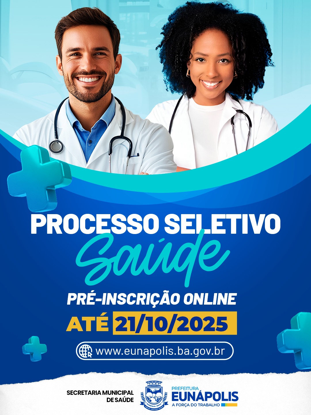 Prefeitura de Eunápolis abre processo seletivo REDA para profissionais da Saúde 4