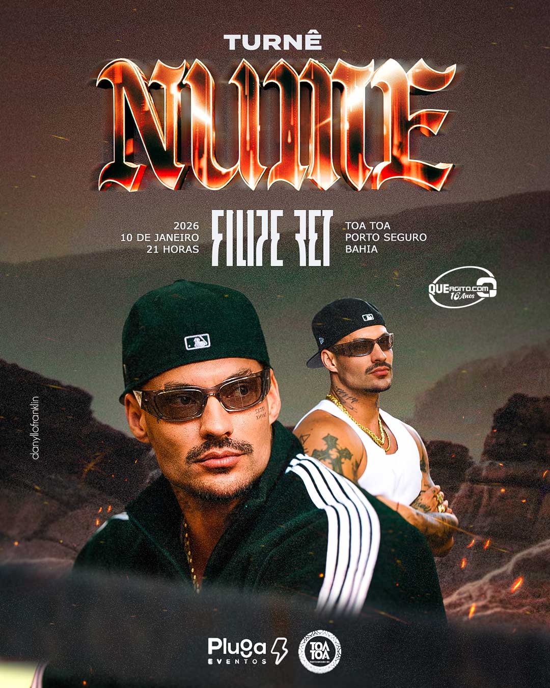 Filipe Ret anuncia nova turnê e confirma Porto Seguro no roteiro: show histórico no Toa Toa, dia 10 de janeiro! 2