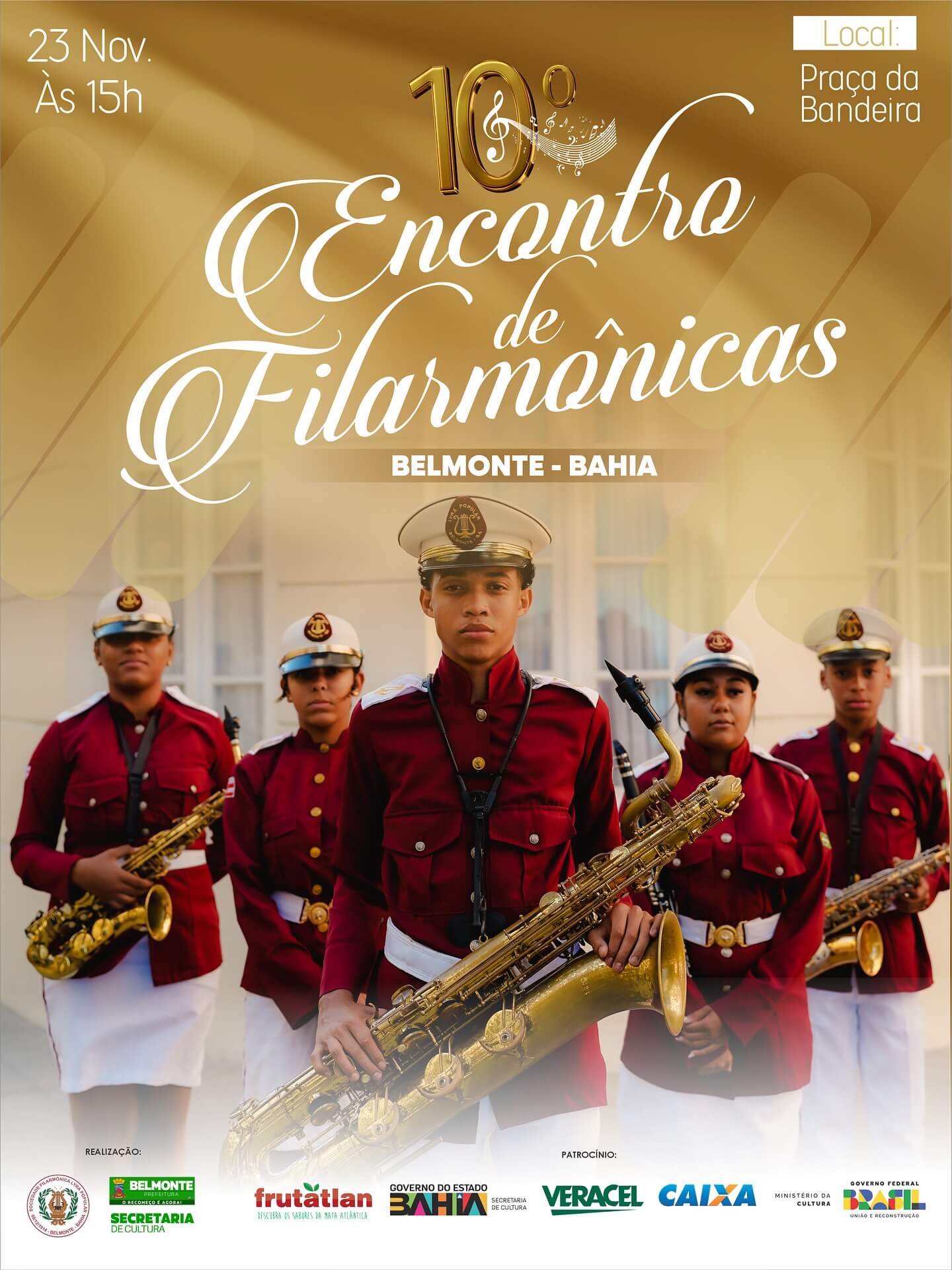 Belmonte realiza 10º Encontro de Filarmônicas com programação cultural nos dias 22 e 23 de novembro 7