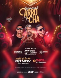 Neste sábado Empório55 promove noite de arrocha com Bruninho, Jander Martins e participação especial de Sinho Ferrary Neste sábado Empório55 promove noite de arrocha com Bruninho, Jander Martins e participação especial de Sinho Ferrary 2