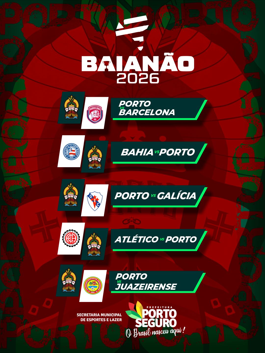 Porto estreia em casa no Baianão 2026 e projeta temporada histórica 5