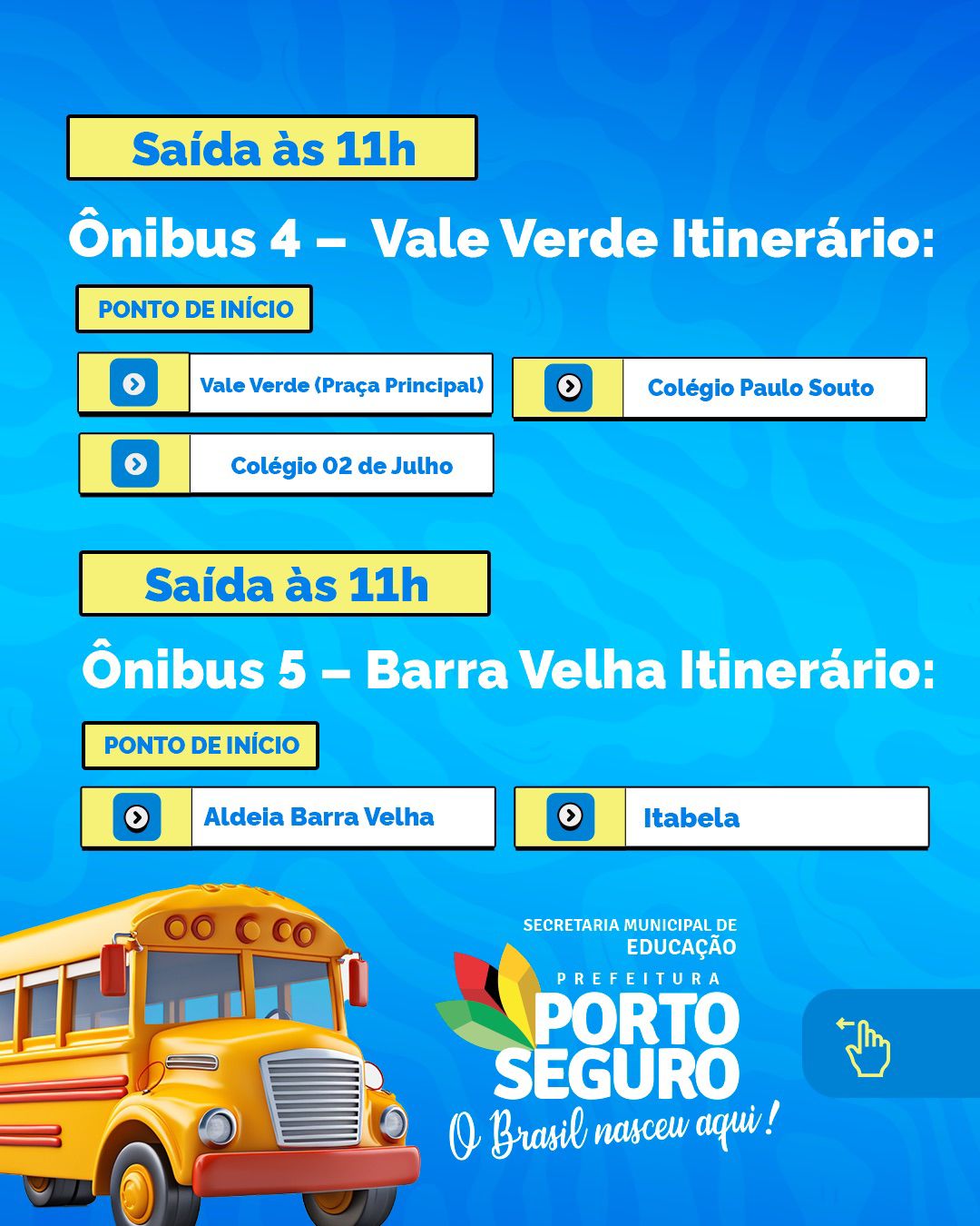 Prefeitura de Porto Seguro oferece transporte gratuito para estudantes nos dias do ENEM 12