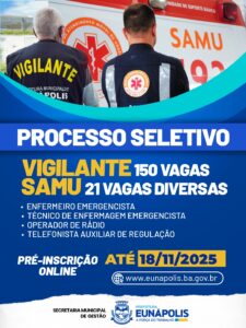 Prefeitura de Eunápolis abre dois Processos Seletivos Simplificados para preenchimento de vagas temporárias Prefeitura de Eunápolis abre dois Processos Seletivos Simplificados para preenchimento de vagas temporárias 3