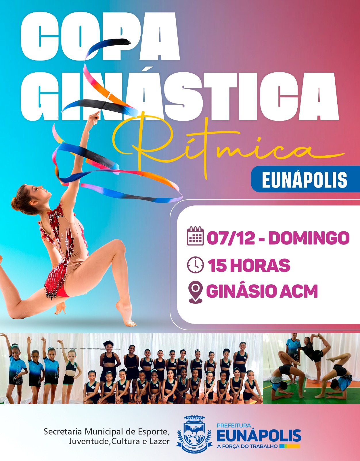 Prefeitura de Eunápolis realiza Copa de Ginástica Rítmica neste domingo (7) 4