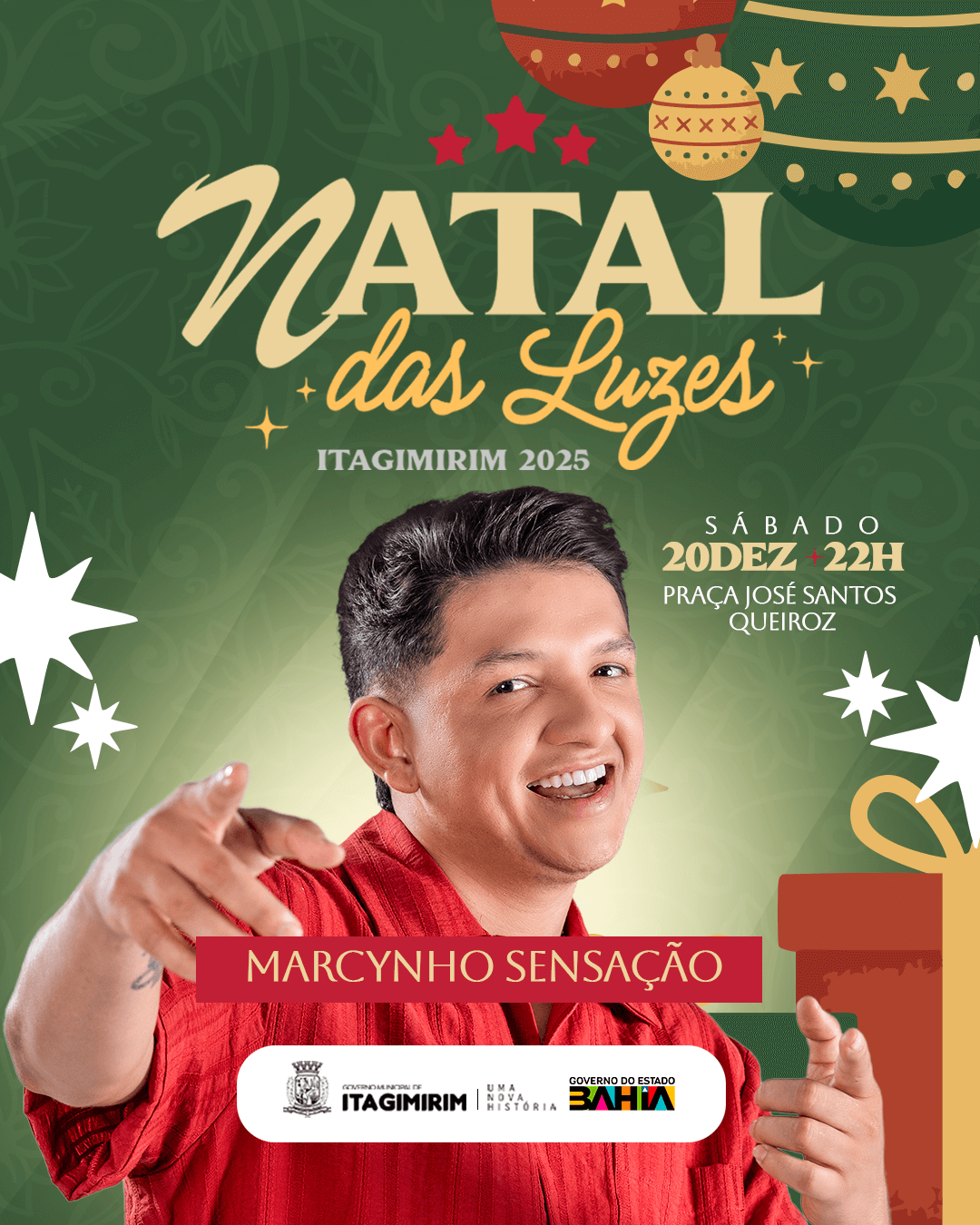 Itagimirim divulga programação do Natal das Luzes 2025 com espetáculo de balé municipal e cantor Marcynho Sensação 4
