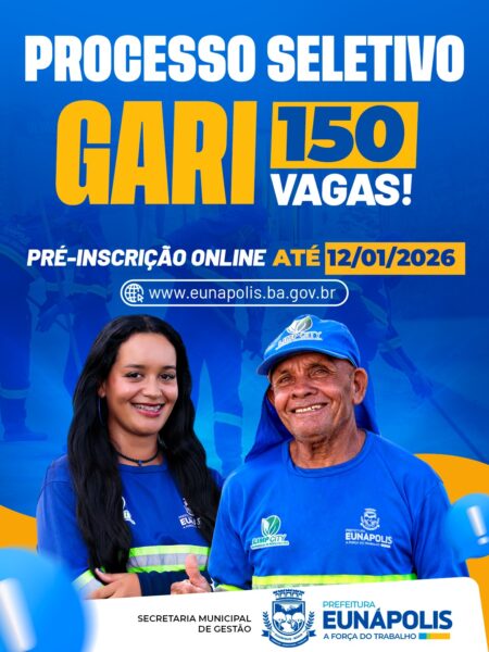 Prefeitura de Eunápolis abre Processo Seletivo Simplificado para contratação de garis Prefeitura de Eunápolis abre Processo Seletivo Simplificado para contratação de garis 5