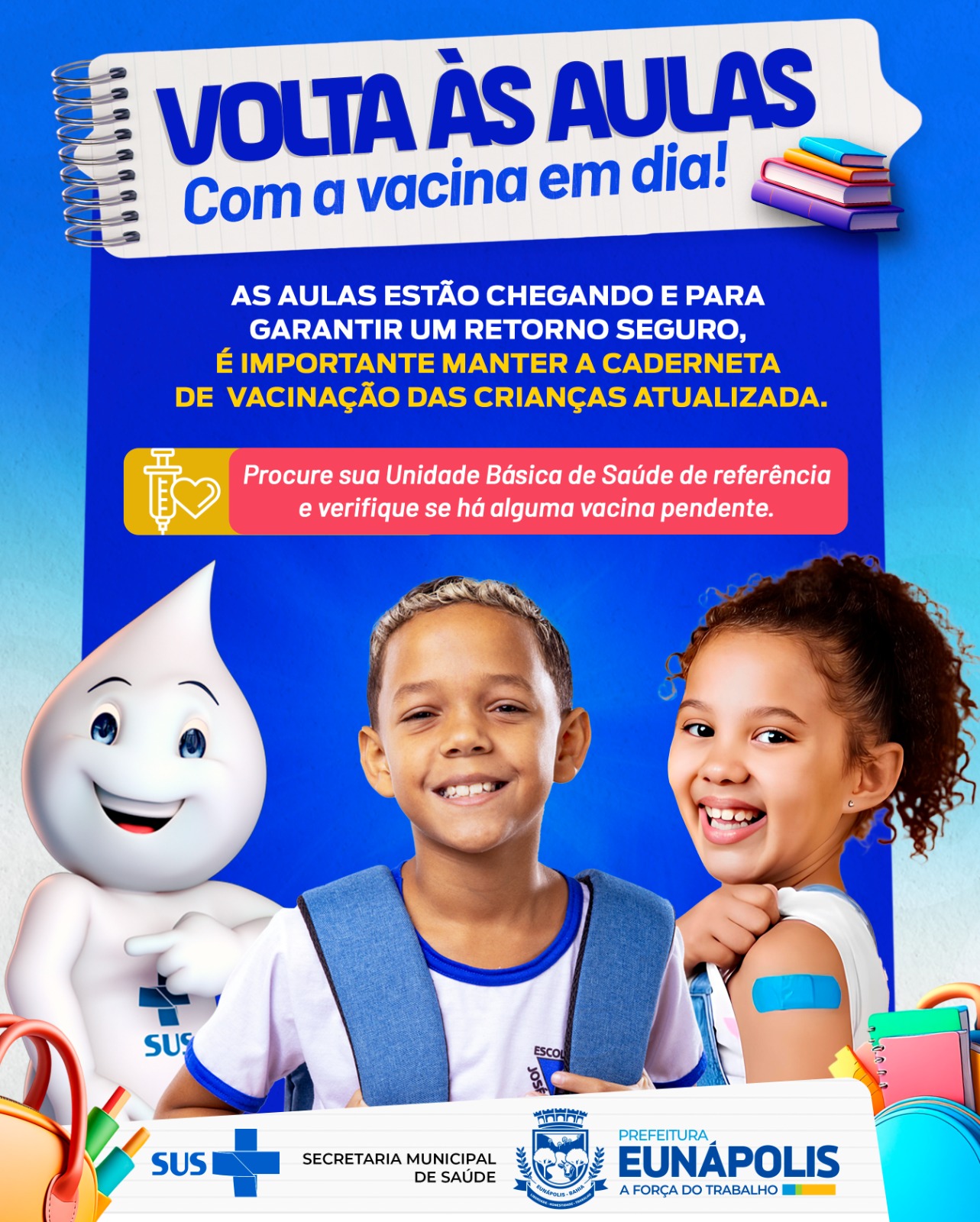 Prefeitura de Eunápolis reforça atualização da vacinação antes da volta às aulas 4