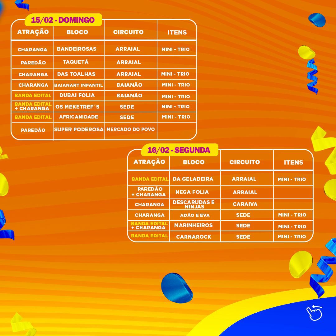 Carnaval Cultural 2026: mais de 30 blocos vão tomar conta das ruas de Porto Seguro 6
