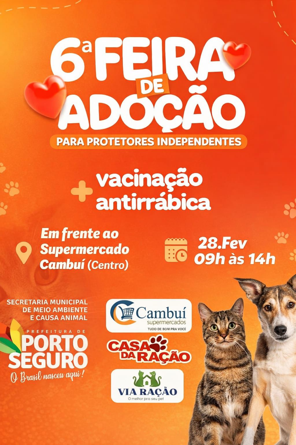 Porto Seguro realiza 1ª Feira de Adoção de 2026 com vacinação antirrábica 5