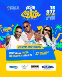 Teixeira de Freitas se prepara para três dias de festa e grandes shows na Festa da Cidade 2026 1