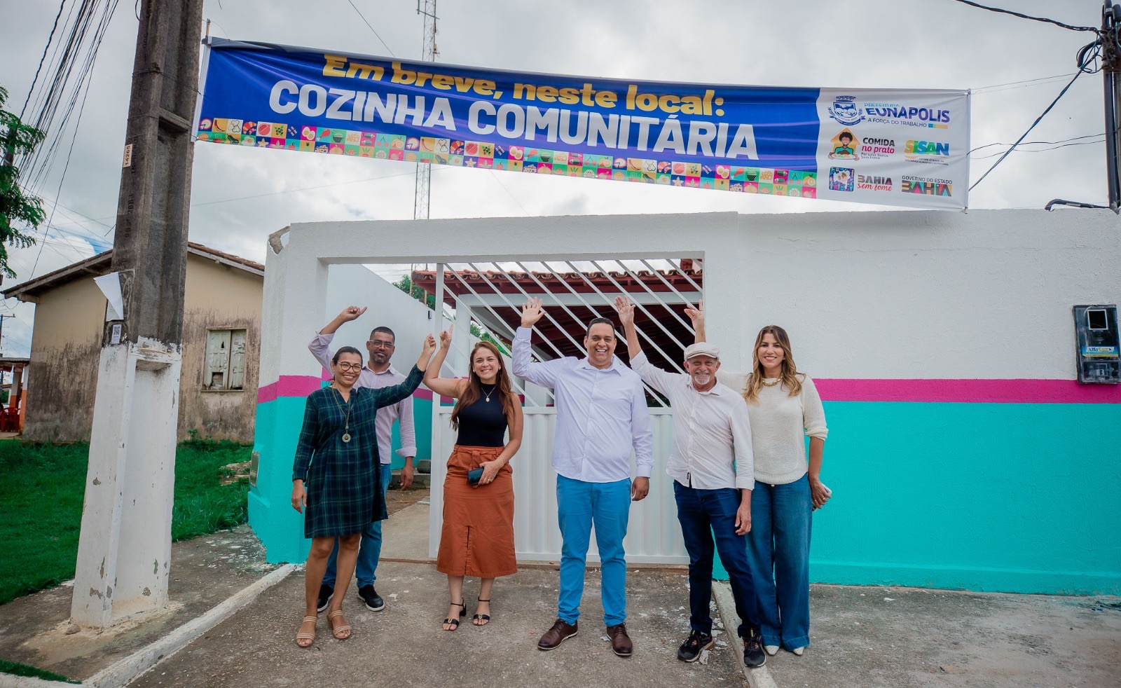 Eunápolis recebe equipe do Bahia Sem Fome nas futuras instalações da Cozinha Comunitária Municipal, na Colônia 8