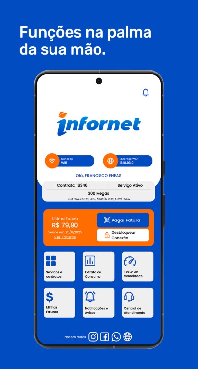 Aplicativo Minha Infornet facilita acesso a serviços e dá mais praticidade aos clientes 4