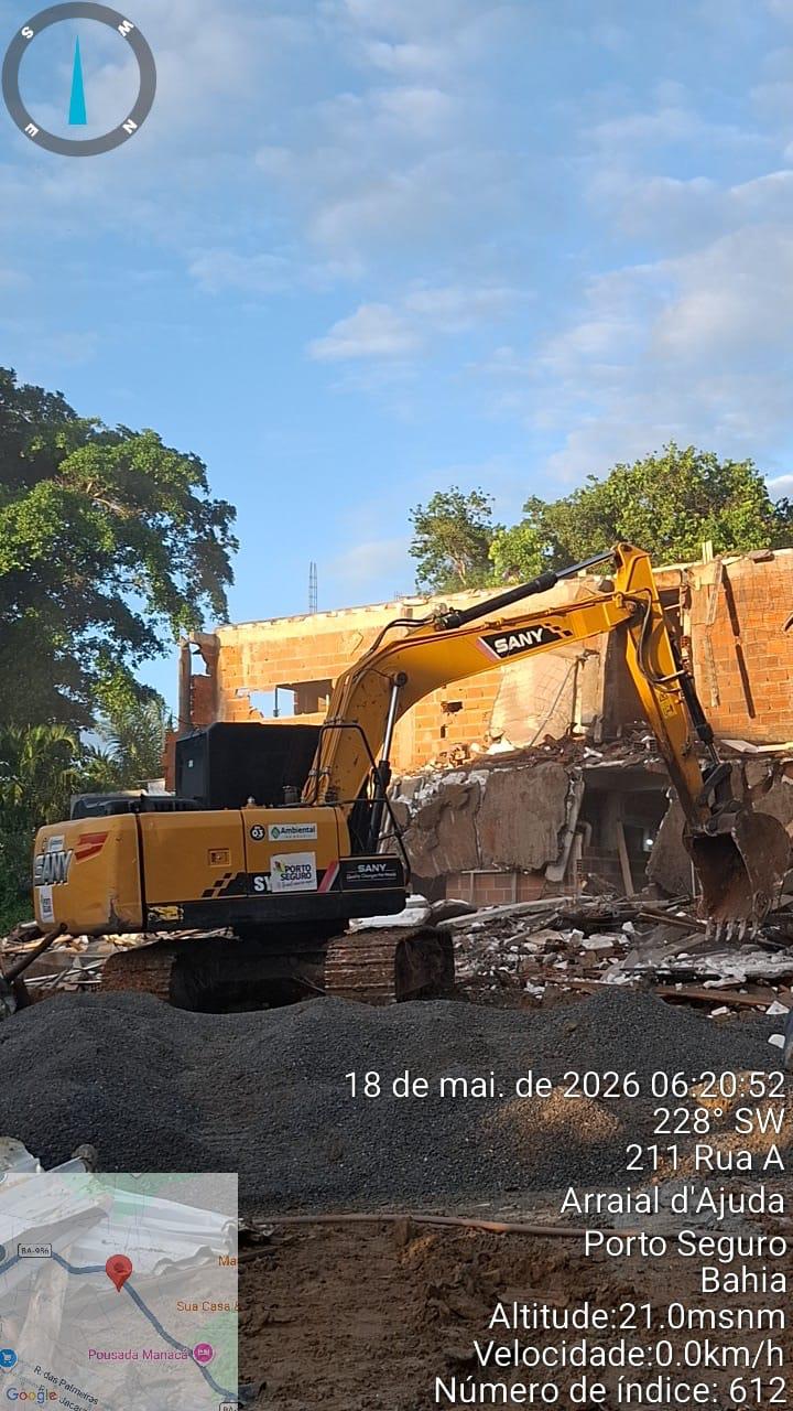 Prefeitura de Porto Seguro realiza demolição de obra irregular em Arraial d’Ajuda 6