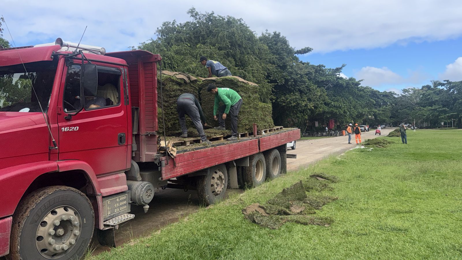 Quadrado de Trancoso recebe ação de revitalização com plantio de grama e cuidados paisagísticos 5