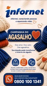 Infornet lança Campanha do Agasalho para ajudar famílias em situação de vulnerabilidade 1