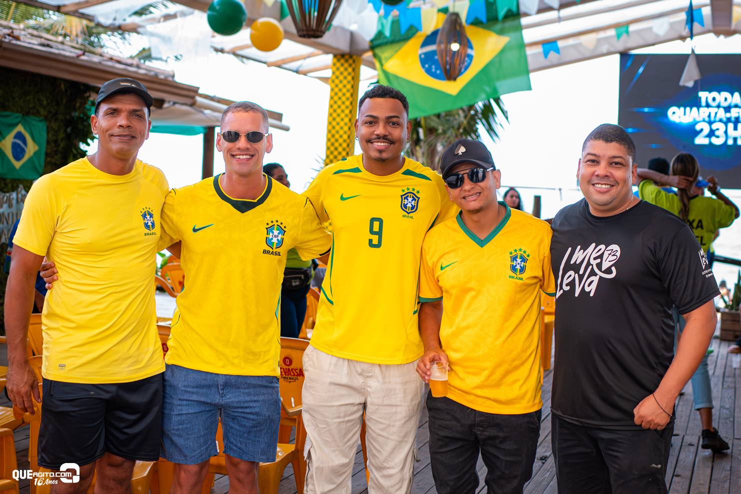 Muito agito marca transmissão do jogo entre Brasil e Escócia no Copa no Área 9