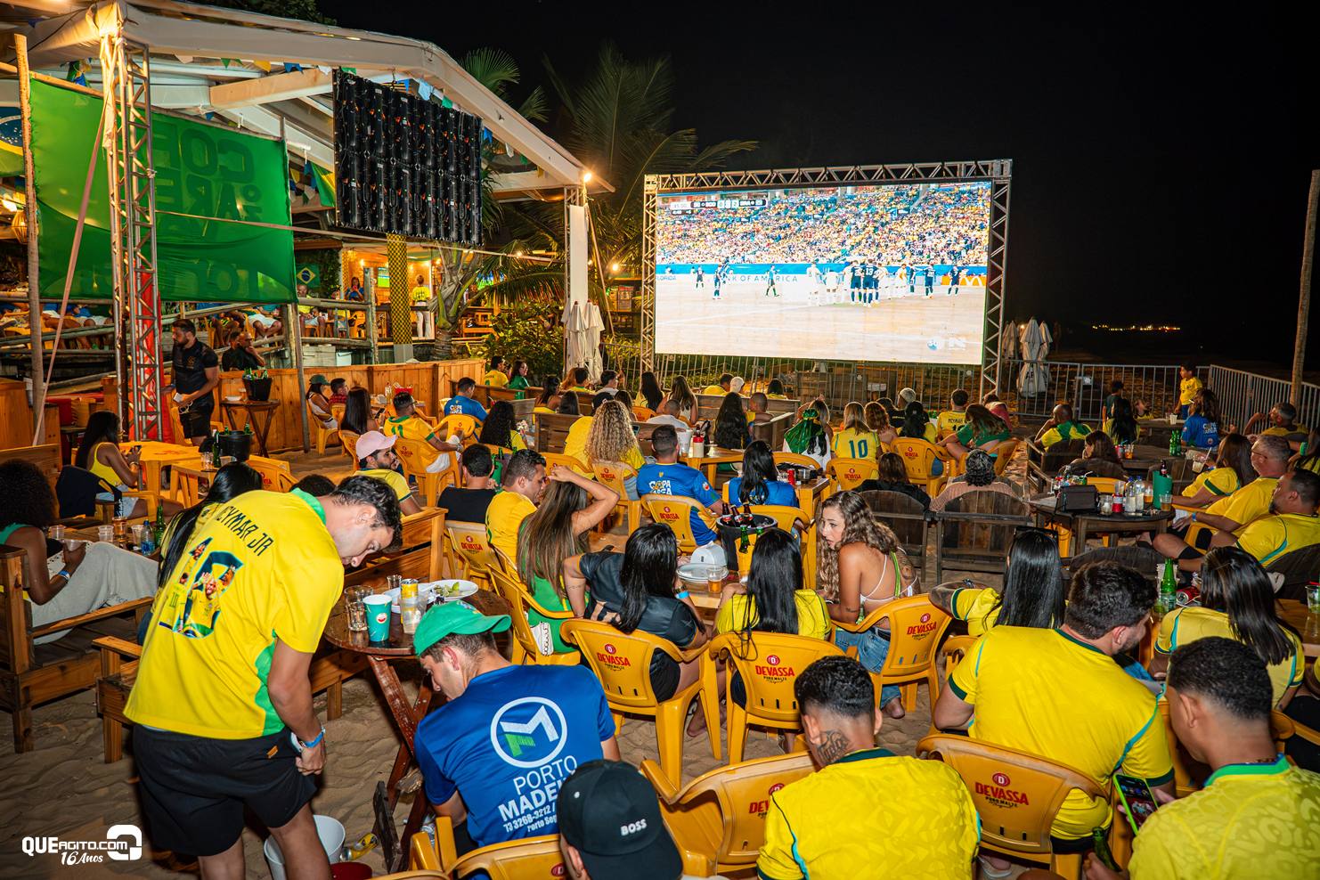 Muito agito marca transmissão do jogo entre Brasil e Escócia no Copa no Área 11