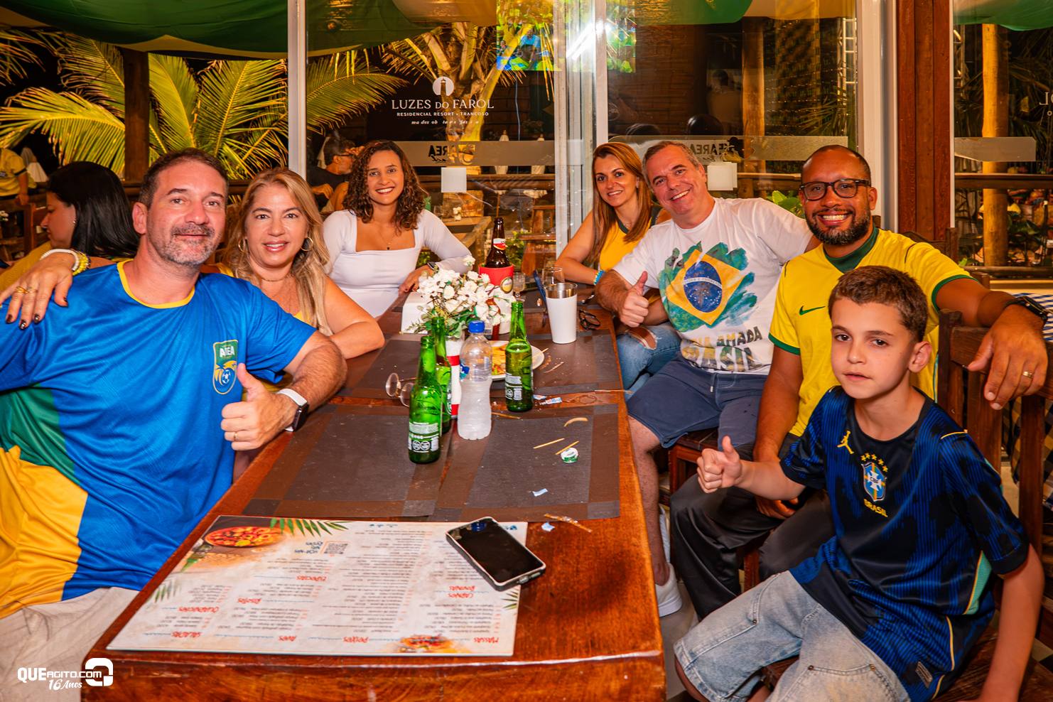 Muito agito marca transmissão do jogo entre Brasil e Escócia no Copa no Área 13