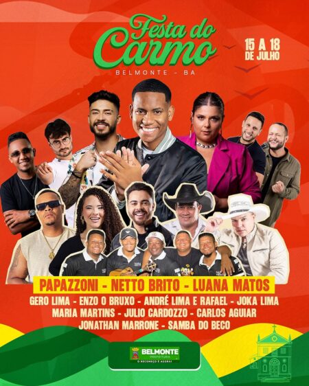 Belmonte divulga programação da Festa do Carmo 2026 com quatro dias de fé, tradição e grandes shows 6