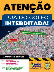 Rua do Golfo será interditada a partir de sábado, 11, para continuidade das obras de revitalização no Centro Rua do Golfo será interditada a partir de sábado, 11, para continuidade das obras de revitalização no Centro 1