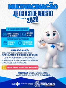 Prefeitura de Eunápolis inicia Estratégia de Multivacinação para atualização da caderneta de crianças e adolescentes Prefeitura de Eunápolis inicia Estratégia de Multivacinação para atualização da caderneta de crianças e adolescentes 117