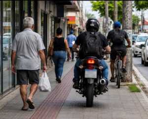 Calçada virou pista? Motos e bicicletas assustam pedestres 1