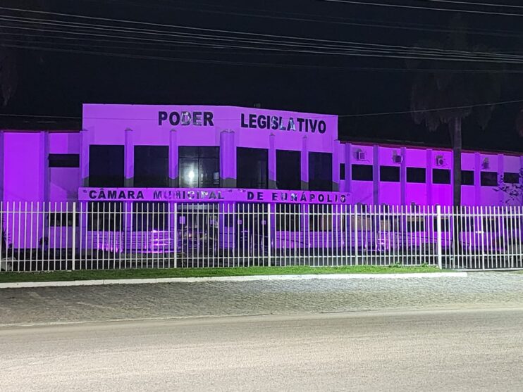 Câmara de Eunápolis se ilumina de lilás pelo fim da violência contra a mulher Câmara de Eunápolis se ilumina de lilás pelo fim da violência contra a mulher 4