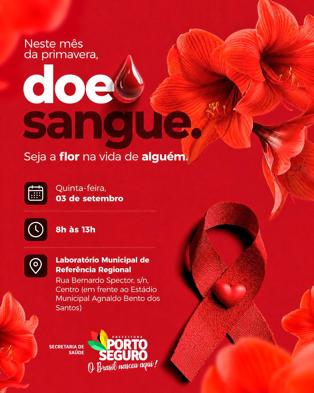 No mês da primavera, doe sangue. Seja a flor na vida de alguém! 5