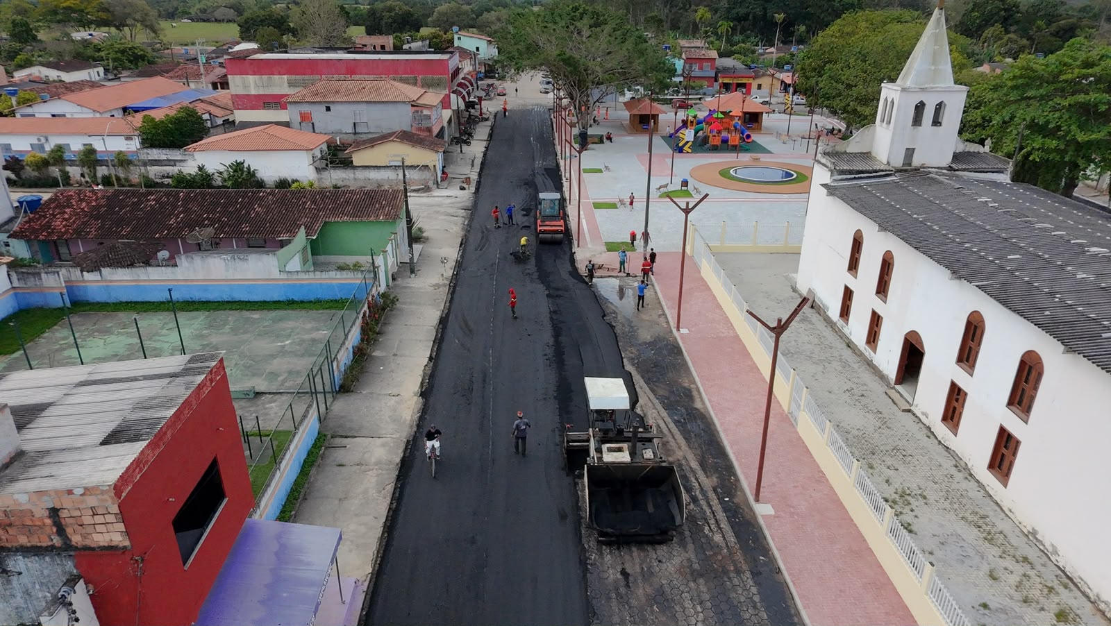 Vera Cruz recebe obras de pavimentação asfáltica em novas ruas do distrito 6