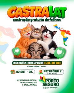 Porto Seguro participa de mobilização latino-americana com castração gratuita de felinos 1