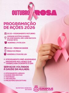 Outubro Rosa: Prefeitura de Eunápolis intensifica ações com atendimentos noturnos e Feira da Saúde; confira programação 117