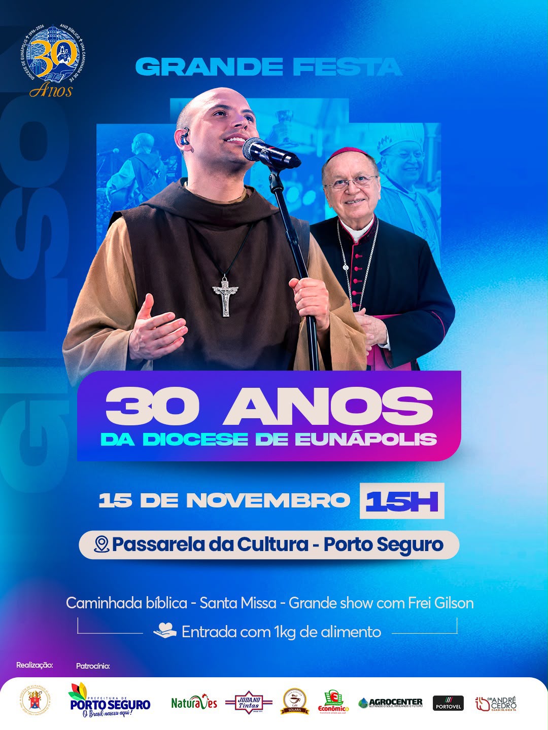 Porto Seguro receberá Frei Gilson em celebração pelos 30 anos da Diocese de Eunápolis 6